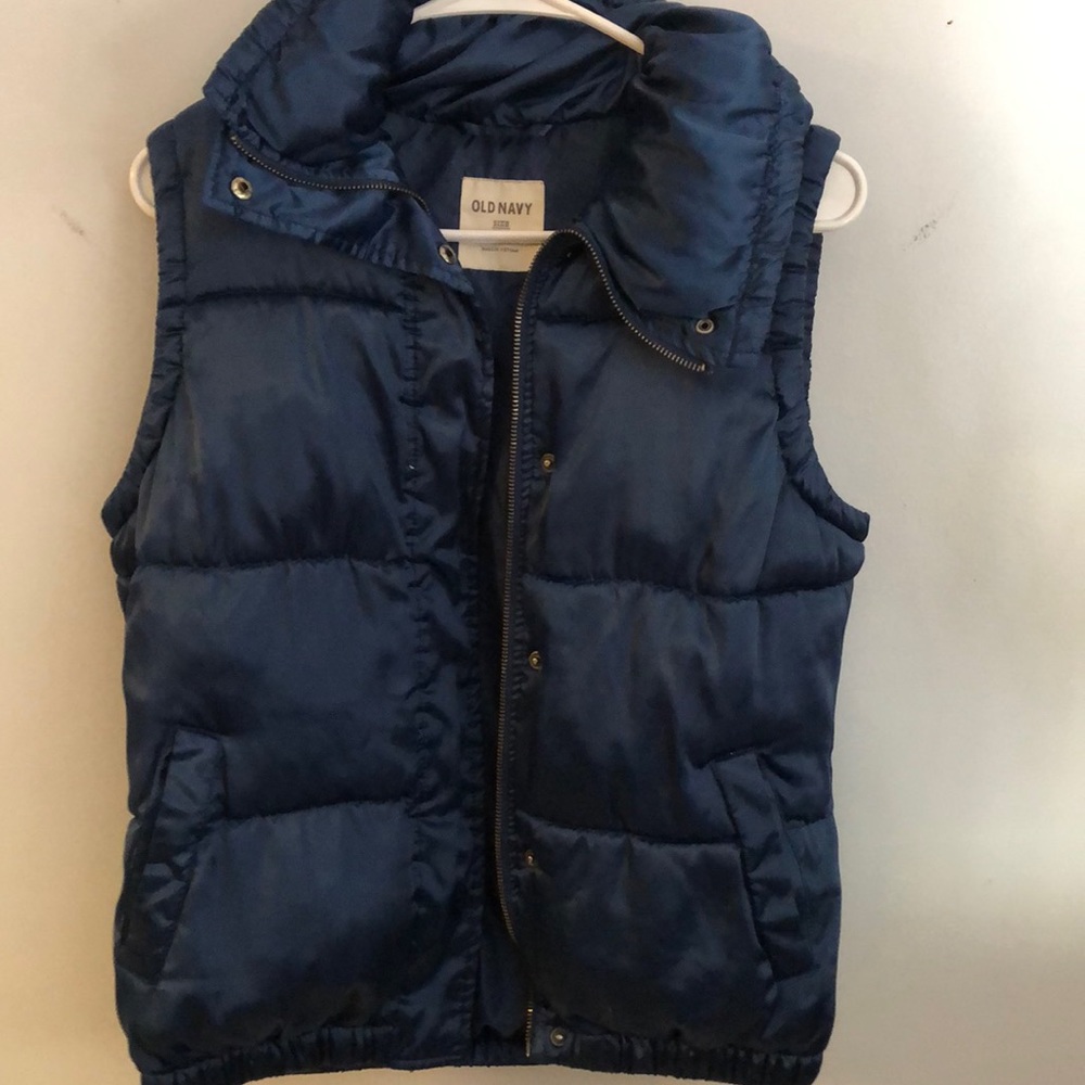 Old Navy Puffer Down Navy Vest - 2